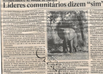 Reassentamento no Parque de Limpopo: Líderes comunitários dizem “sim” mas… – 07 de Dezembro de 2003