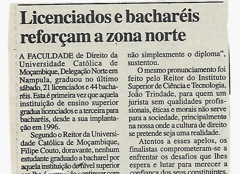Licenciados e bacharéis reforçam a zona norte – 19 de Novembro de 2002