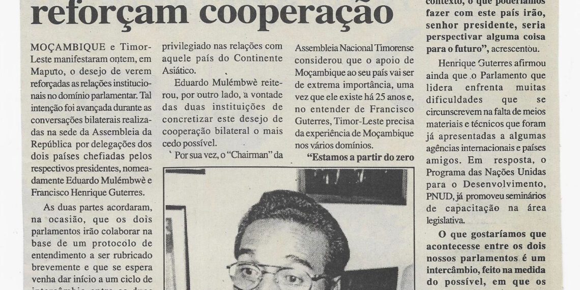 A nível parlamentar: Moçambique e Timor reforçam cooperação – 3 de Dezembro de 2002