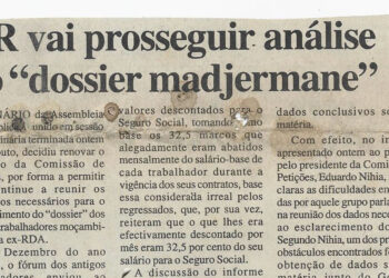 AR vai prosseguir análise do “dossier madjermane” – 21 de Setembro de 2002