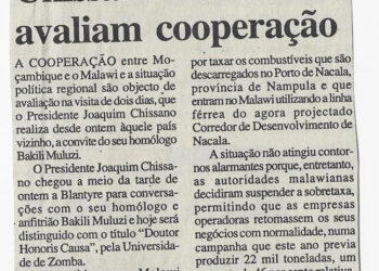 Chissano e Muluzi avaliam cooperação – 7 de Dezembro de 2002