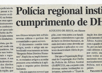 Polícia regional institui cumprimento de DH – 17 de Setembro de 2002