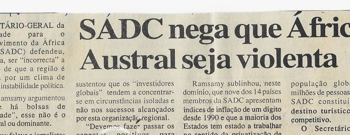 SADC nega que África Austral seja violenta – 8 de Junho de 2001