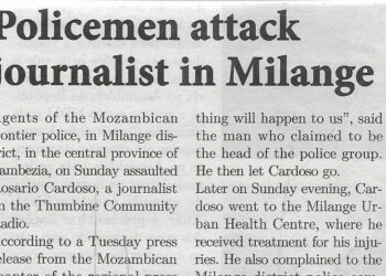 Policeman attack Journalist in Milage – 24 de Janeiro de 2023