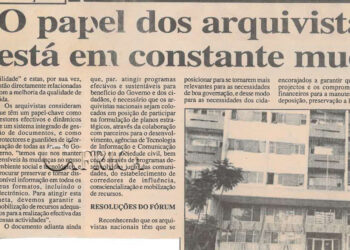 O papel dos arquivistas está em constante mudança – 5 de Novembro de 2002