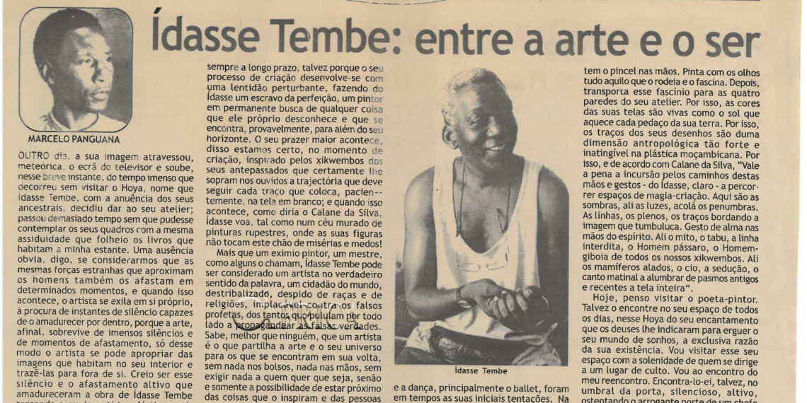 Ídasse Tembe: entre a arte e o ser – 28 de Julho de 2004