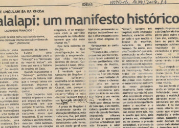 Obra de Ungulane Ba Ka Khossa – Ualalapi: um manifesto histórico? – 16 de Junho de 2004