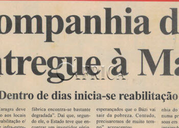 Companhia do Búze entregue à Maragra: Dentro de dias inicia-se reabilitação da destiladora – 18 de Novembro de 2004