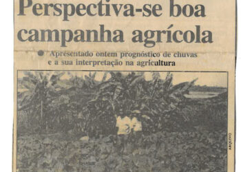 Para época  2004/5: Perspectiva-se boa campanha agrícola – Apresentado ontem prognóstico de chuvas e a sua interpretação na agricultura – 29 de Setembro de 2004