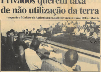 Privados querem taxa de não utilização da terra: segundo o Ministro da Agricultura e Desenvolvimento Rural, Hélder Muteia – 03 de Março de 2003
