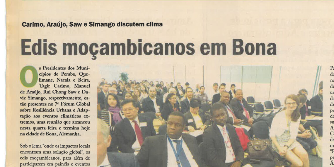 Carimo, Araújo, Saw e Simango discutem clima: Edis moçambicanos em Bona – 08 de Julho de 2016