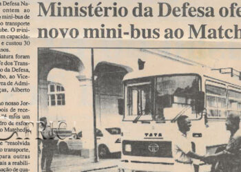 Ministério da Defesa oferece novo mini-bus ao Matchedje – 19 de Outubro de 2001