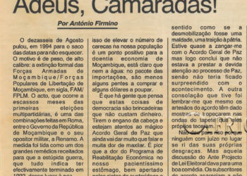 Adeus Camaradas – Por António Firmino – 09 de Setembro de 1994