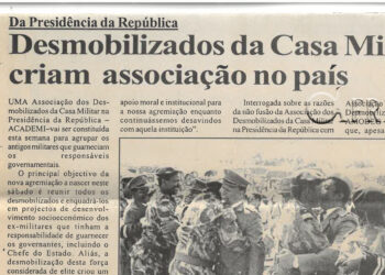 Da Presidência da República: Desmobilizados da Casa Militar criam associação no país – 14 de Outubro de 2004