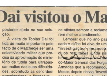 Tobias Dai visitou o Matchedje – 16 de Abril de 2000