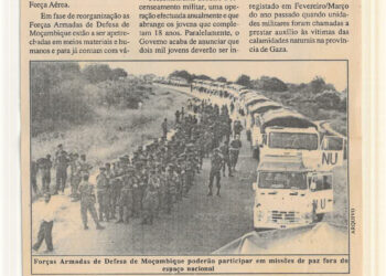 Forças Armadas de Defesa de Moçambique (FADM) estão prontas para missões de paz – afirma tenente-general Mateus Ngonhamo – 09 de Janeiro de 2001